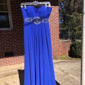 Blue Chiffon Formal Dress